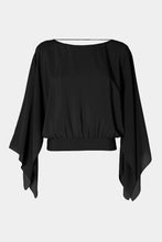Load image into Gallery viewer, BLOUSE IN CRÊPE DE CHINE WITH LONG DRAPED SLEEVES
