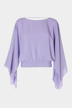 Load image into Gallery viewer, BLOUSE IN CRÊPE DE CHINE WITH LONG DRAPED SLEEVES