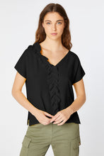 Load image into Gallery viewer, BLOUSE IN CRÊPE DE CHINE WITH FLOUNCY DETAIL