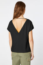 Load image into Gallery viewer, BLOUSE IN CRÊPE DE CHINE WITH FLOUNCY DETAIL