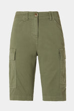 Load image into Gallery viewer, CARGO SHORTS IN DENIM-LOOK STRETCHY COTTON GABERDINE