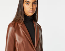 Load image into Gallery viewer, FAUX LEATHER TAILORED BLAZER