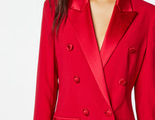 Load image into Gallery viewer, DOUBLE-BREASTED BLAZER IN VISCOSE CREPE WITH ENVERS SATIN DETAILS
