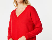 Load image into Gallery viewer, CHUNKY KNIT SWEATER WITH DEEP V NECK