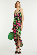 Load image into Gallery viewer, BUTTERFLY PRINT GATHERED SLIP DRESS
