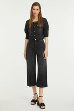 Load image into Gallery viewer, BLACK DENIM CROPPED JACKET