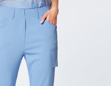 Load image into Gallery viewer, CARGO PANTS IN STRETCHY VISCOSE CREPE WITH ANKLE STRAPS