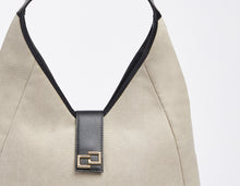 Load image into Gallery viewer, BASKET-WEAVE TRAPEZE BAG WITH GOLD CG LOGO