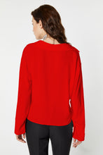 Load image into Gallery viewer, CREPE DE CHINE BOXY SHIRT WITH GOLD BUTTONS
