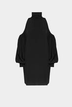 Load image into Gallery viewer, CRÊPE DE CHINE DRESS WITH CUT-OUT AND JERSEY DETAILS
