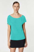 Load image into Gallery viewer, CROPPED T-SHIRT IN CRÊPE DE CHINE
