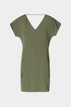 Load image into Gallery viewer, EGG-SHAPED DRESS IN CRÊPE DE CHINE WITH OVERSIZE SIDE POCKETS
