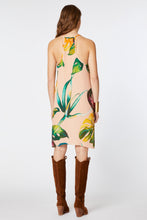 Load image into Gallery viewer, DRESS IN TROPICAL-PRINT VISCOSE WITH V NECK AND THIN SHOULDER STRAPS
