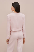 Load image into Gallery viewer, CROPPED LINEN JACKET WITH PATCH POCKETS

