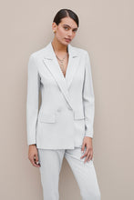 Load image into Gallery viewer, DOUBLE-BREASTED BLAZER IN VISCOSE CREPE WITH FABRIC-COVERED BUTTONS
