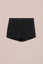 Load image into Gallery viewer, BERMUDA SHORTS IN CREPE SATIN with Faux horn button
