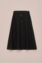 Load image into Gallery viewer, FLARED LINEN SKIRT WITH MOTHER-OF-PEARL BUTTONS
