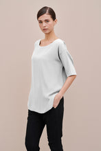 Load image into Gallery viewer, CREPE DE CHINE TOP WITH THREE-QUARTER SLEEVES
