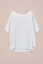 Load image into Gallery viewer, CREPE DE CHINE TOP WITH THREE-QUARTER SLEEVES
