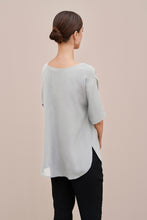 Load image into Gallery viewer, CREPE DE CHINE TOP WITH THREE-QUARTER SLEEVES
