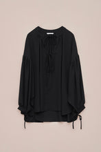 Load image into Gallery viewer, CREPE SHIRT WITH V NECK AND STRAPS

