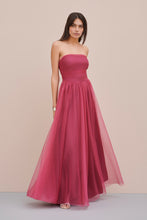 Load image into Gallery viewer, FLARED TULLE DRESS WITH GATHERED BODICE
