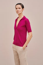 Load image into Gallery viewer, COTTON POLO SHIRT WITH THREE QUARTER SLEEVES
