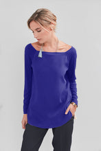 Load image into Gallery viewer, Contrasting fabric t-shirt 40 / IRIS
