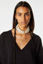 Load image into Gallery viewer, BEJEWELLED BELT WITH THREE ROWS OF WHITE PEARLS
