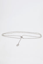Load image into Gallery viewer, BEJEWELLED NECKLACE/BELT WITH TWO ROWS OF WHITE RHINESTONES
