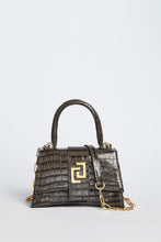 Load image into Gallery viewer, BOXY TOP-HANDLE BAG IN FAUX CROCODILE LEATHER
