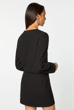 Load image into Gallery viewer, CROPPED JACKET IN STRETCHY GABARDINE WITH GOLD HERALDRY BUTTONS
