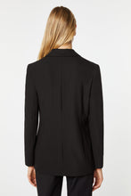 Load image into Gallery viewer, DOUBLE-BREASTED BLAZER IN STRETCHY GABARDINE WITH HERALDRY BUTTON and GOLDEN DETAIL

