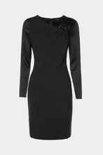 Load image into Gallery viewer, ASYMMETRIC NECKLINE MIDI DRESS IN STRETCHY VISCOSE CREPE
