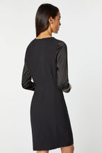 Load image into Gallery viewer, ASYMMETRIC NECKLINE MIDI DRESS IN STRETCHY VISCOSE CREPE
