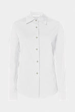 Load image into Gallery viewer, BASIC STRETCHY POPLIN SHIRT WITH PEARL BUTTONS
