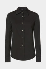Load image into Gallery viewer, BASIC STRETCHY POPLIN SHIRT WITH PEARL BUTTONS
