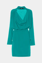 Load image into Gallery viewer, DRAPED DRESS IN CREPE DE CHINE WITH COWL NECK
