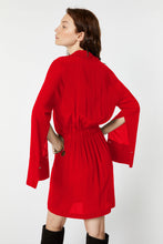 Load image into Gallery viewer, DRAPED DRESS IN CREPE DE CHINE WITH COWL NECK
