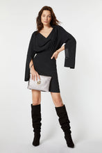 Load image into Gallery viewer, DRAPED DRESS IN CREPE DE CHINE WITH COWL NECK
