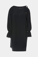 Load image into Gallery viewer, CREPE DE CHINE DRESS WITH CUT-OUT SHOULDER DETAIL
