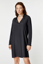 Load image into Gallery viewer, CREPE DE CHINE SHIRT DRESS WITH GOLD BUTTONS
