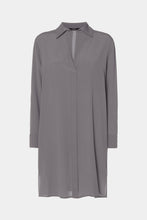 Load image into Gallery viewer, CREPE DE CHINE SHIRT DRESS WITH GOLD BUTTONS

