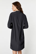 Load image into Gallery viewer, CREPE DE CHINE SHIRT DRESS WITH GOLD BUTTONS
