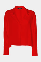 Load image into Gallery viewer, CREPE DE CHINE BOXY SHIRT WITH GOLD BUTTONS
