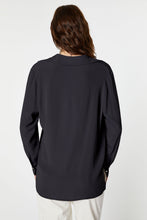 Load image into Gallery viewer, CREPE DE CHINE SHIRT WITH GOLD BUTTONS
