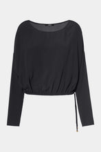 Load image into Gallery viewer, CROPPED DRAWSTRING BLOUSE IN CREPE DE CHINE

