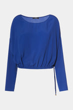 Load image into Gallery viewer, CROPPED DRAWSTRING BLOUSE IN CREPE DE CHINE
