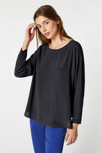 Load image into Gallery viewer, CREW NECK BLOUSE IN CREPE DE CHINE
