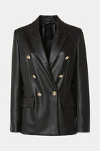 Load image into Gallery viewer, DOUBLE-BREASTED BLAZER IN FAUX LEATHER
